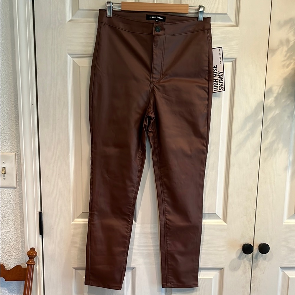 Almost Famous Brown Super High Rise Skinny Pants